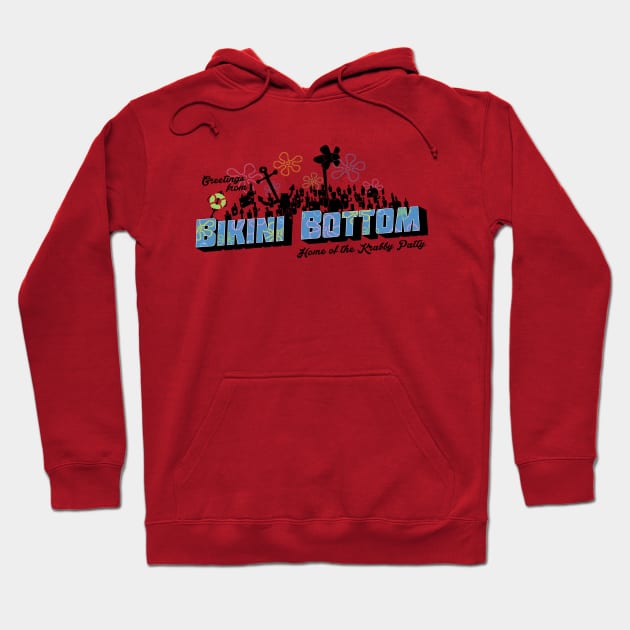 Greetings From Bikini Bottom! Hoodie by InsomniackDesigns